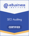 SEO Auditing Certification badge eBusiness Institute