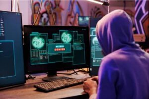 Hacker trying to access insecure website